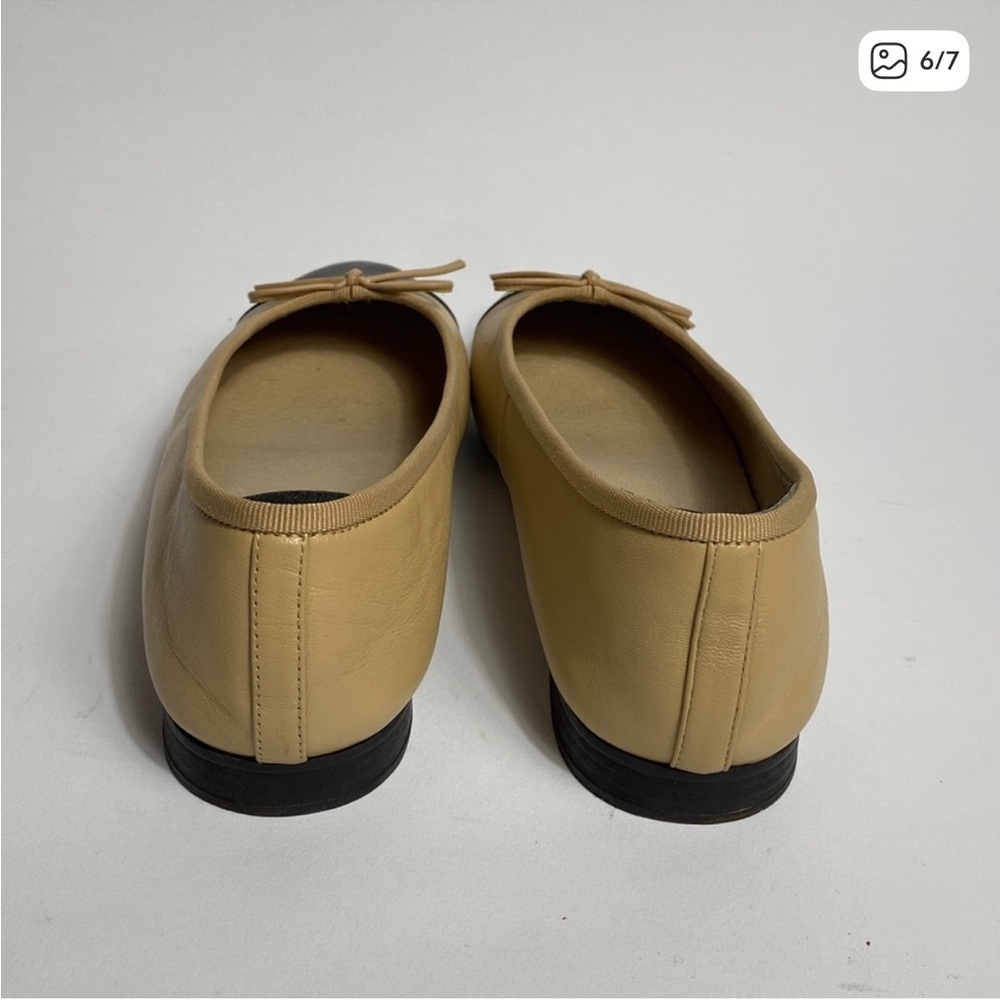 Jeffrey Campbell Classic Black & Tan Real Genuine Leather Ballet Flats! Size 9 - Picture 6 of 7